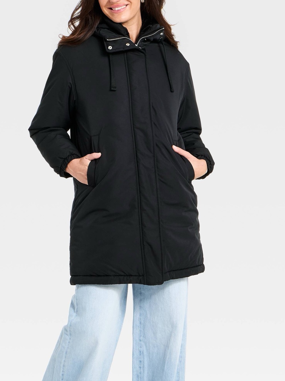 Women's Parka Jacket - Universal Thread Black Size Medium new with tags